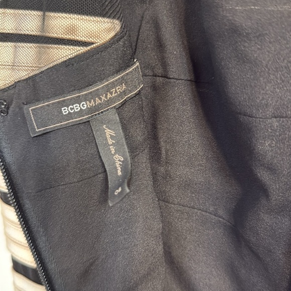 BCBGMaxAzria Black and Cream Striped Dress “Brenda” - Picture 6 of 8